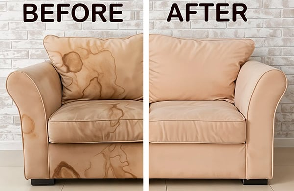 Professional upholstered furniture cleaning with professional cleaners, what are the important nuances?