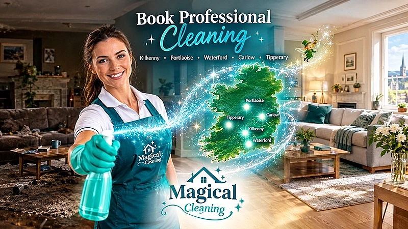 Book professional cleaning in Kilkenny, Portlaoise, Waterford, Carlow or Tipperary