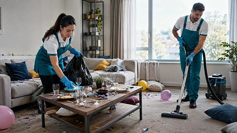 Cleaning after guests leave
