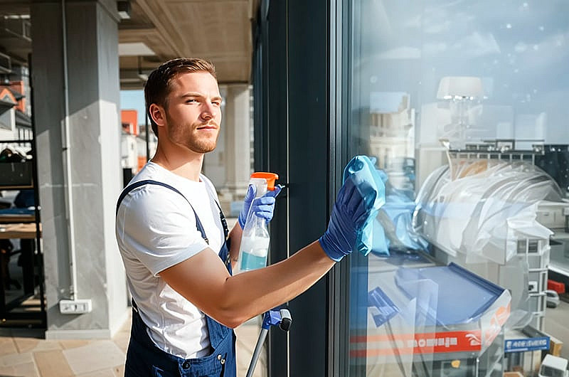 House or flat washes windows