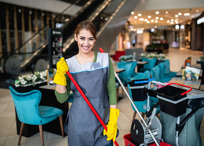 Cleaning of commercial premises